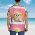 thumbnail image 6 of Daiia A Funny Cat Hawaiian Shirt for Men Gentle Cotton Regular Short Sleeve Casual-Small, 6 of 9