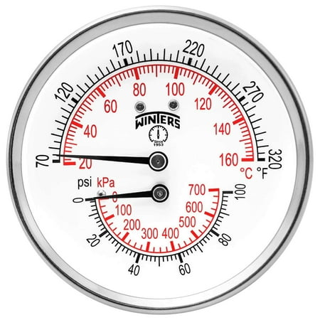 UPC 628311000054 product image for Winters TTD Series Steel Dual Scale Tridicator Thermometer with 2' Stem, 0-100ps | upcitemdb.com