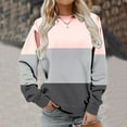 thumbnail image 3 of pstuiky Women Sweatshirts, Women Print Round Neck Long Sleeve Sweatshirt Tailored Fit Casual Plus Size Autumn Sweatshirt Women Coats for Girl Pink L, 3 of 5