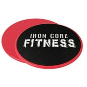 2 x Dual Sided Gliding Discs Core Sliders by Iron Core Fitness | Ultimate Core Trainer | Gym, Home Abdominal & Total Body Workout Equipment | For use on ALL surfaces