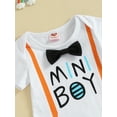 thumbnail image 5 of Bagilaanoe 2pcs Newborn Baby Boy Short Pants Set Short Sleeve Letter Print Rompers Tops + Shorts 3M 6M 12M 18M Infant Casual Summer Outfits, 5 of 9