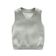 thumbnail image 2 of MKOSPLRT Débardeurs à Col en V pour Enfants Gilets Sans Manches en Tricot Couleur Unie Débardeurs de Détente Coupe Ample pour Sortir Gilets de Rentrée, 2 of 4