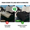 thumbnail image 4 of Golf Cart Seat Covers for 2 Seater,Solid Black Microfiber Cart Seat Towel Blanket,Retro Minimalism Abstract Denim Texture Absorbent Breathable Non Slip Bench Seats Protector for Golf Course 51"x31", 4 of 9