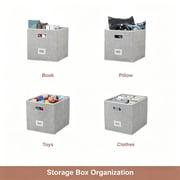 Better Homes & Gardens Cube Storage Bin with Handles, 12.75in W x 15in D x 12.75in H - Polyester & Cotton