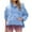 Sky Blue, variant on RQYYD Women's Quilted Pullover Puffer Jacket Oversized Long Sleeve Hooded Coats Winter Warm Lightweight Outwear with Pocket