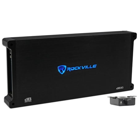 Rockville dB16 8000 Watt/4000w RMS Mono Class D 2 Ohm Amplifier Car Audio