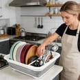 thumbnail image 4 of Collapsible Dish Drying Rack, TSV Portable Dinnerware Organizer for Kitchen RV Campers Storage, Space Saving Kitchen Storage Tray, 4 of 6