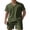 Army Green, variant on Men's Two Piece Beach Set Short Sleeve Button Up Shirts Summer Cuban Outfit