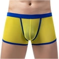 thumbnail image 2 of Hombres Casual Moda Sólido Sexy Ropa interior Gold Dot Mesh Rayas Boxer Transpirable Hip Shorts Pompotops qyievc5248, 2 of 7