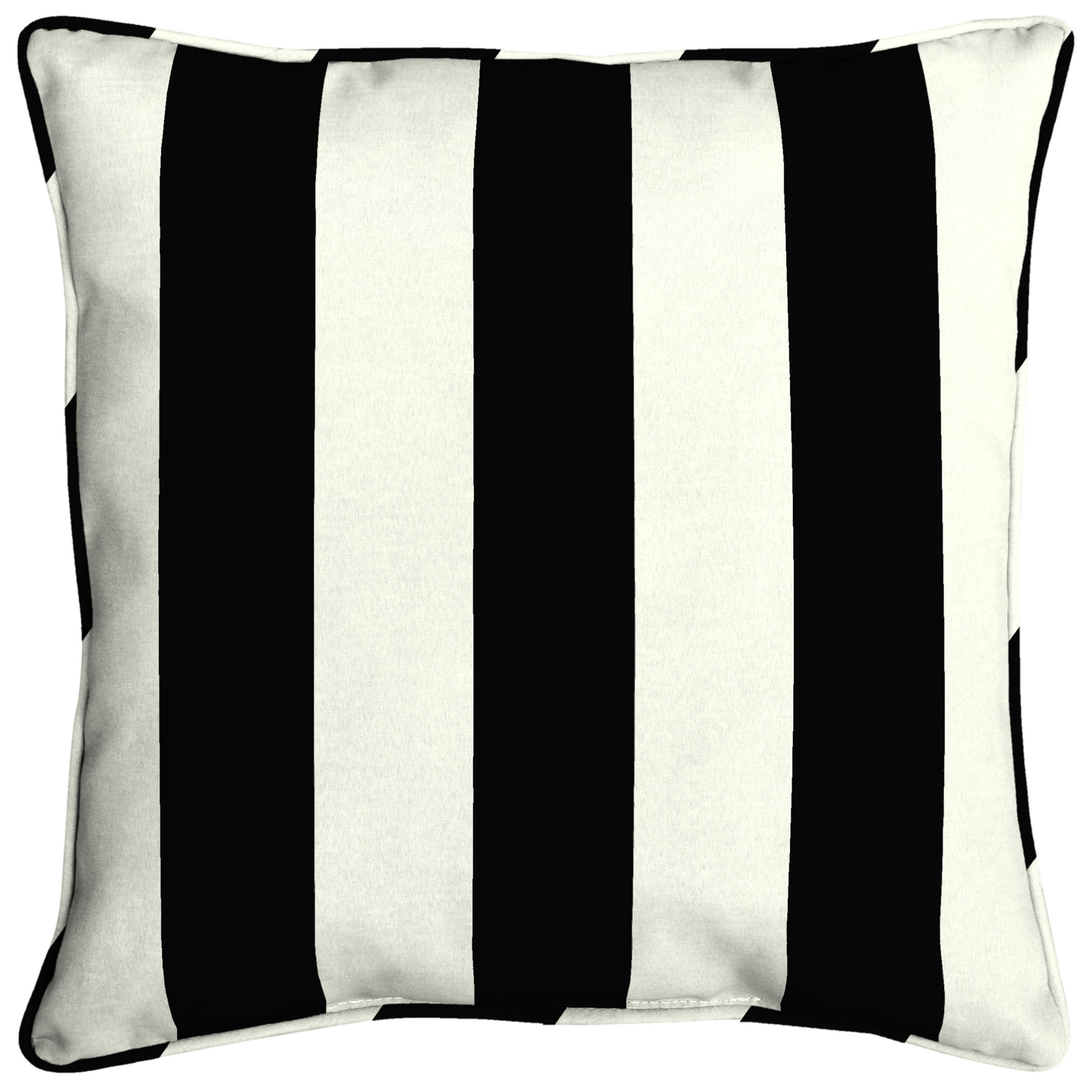 black stripe outdoor pillow