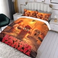 thumbnail image 3 of Sausage Party: Foodtopia Conjunto de sábanas temático, trío de piezas, cómodo y amigable con la piel, diseño único, regalo de decoración para el hogar para familiares, amigos y fans,173cm *218cm, 3 of 6