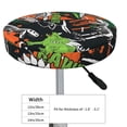 thumbnail image 4 of Bingfone12 Inch Padded Round Bar Stool Cover Cushion With Elastic Fabric Round Chair Seat - Dinosaur Skeleton, 4 of 7