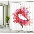 thumbnail image 5 of Ambesonne Modern Shower Curtain, Smiling Woman Lips Effects, 69"Wx84"L, Fuchsia and Red, 5 of 5