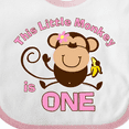 thumbnail image 4 of Inktastic Little Monkey Girl 1st Birthday Girls Baby Bib, 4 of 4