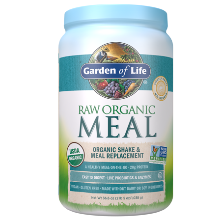 Garden of Life Raw Organic Meal Lightly Sweet 36.6oz (2lb 5oz/1,038g) (Best Vegan Protein Meal Replacement)