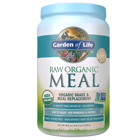 Garden of Life Raw Organic Meal Lightly Sweet 36.6oz (2lb 5oz/1,038g) (Best Vegan Protein Meal Replacement)