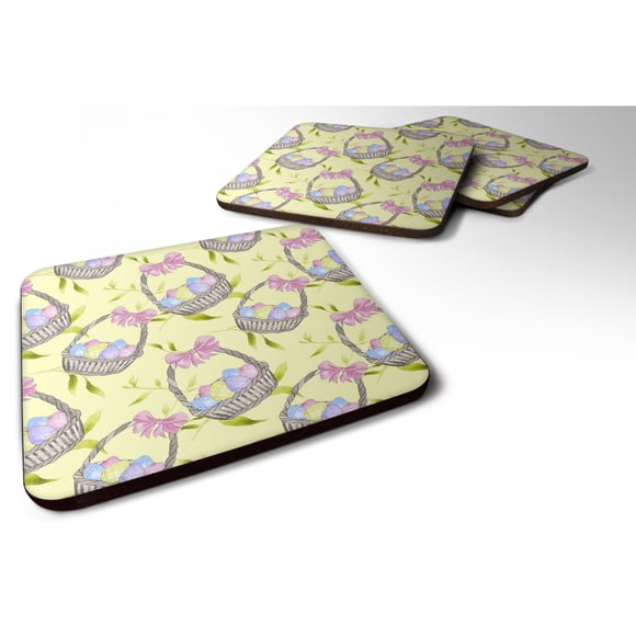 "Treasures Easter Basket and s Decorative coasters, 3.5, Multicolor"