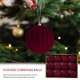 thumbnail image 2 of 12 piezas de bolas de Navidad flocadas de terciopelo de felpa, adornos para árboles de Navidad, suministros de decoración navideña, colgantes para árboles de Navidad, 2 of 5
