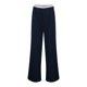 thumbnail image 3 of WILLBEST Pantalones Casuales de Verano para Mujer, con Rayas, Cintura Alta, Patchwork, Bolsillos Colgantes, Pierna Recta, Pantalones de Traje Casuales para Mujer Moderna Grande, 3 of 7