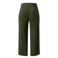 thumbnail image 4 of Fangasis Women Palazzo Pant Wide Leg Trousers High Waist Yoga Pants Ladies Casual Bottoms Stretch Sport Dark Green 5XL, 4 of 7