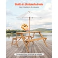 thumbnail image 4 of VEVOR 2-in-1 Transforming Interchangeable Picnic Table Wooden Table Bench Set Outdoor, 4 of 9