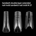 thumbnail image 2 of 280Pcs Sandwich Nail Dual Forms Kit, Long Coffin Nail Molds for Quick Extensions, Clear Plastic Reusable Forms for Nail Gel Acrylic Salon DIY Nail Art Tools, 2 of 9