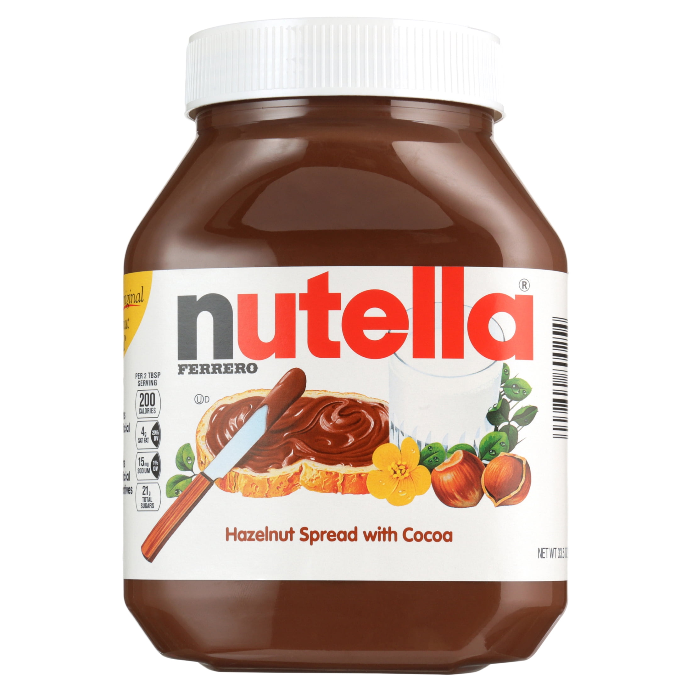 Nutella Chocolate Hazelnut Spread, Perfect Topping, 33.5 oz Jar