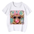 thumbnail image 2 of WOYY Girls Easter Cute Graphic Tee Short Sleeve Crew Neck T-Shirt Top for Kids, Sizes 1-13, 2 of 4