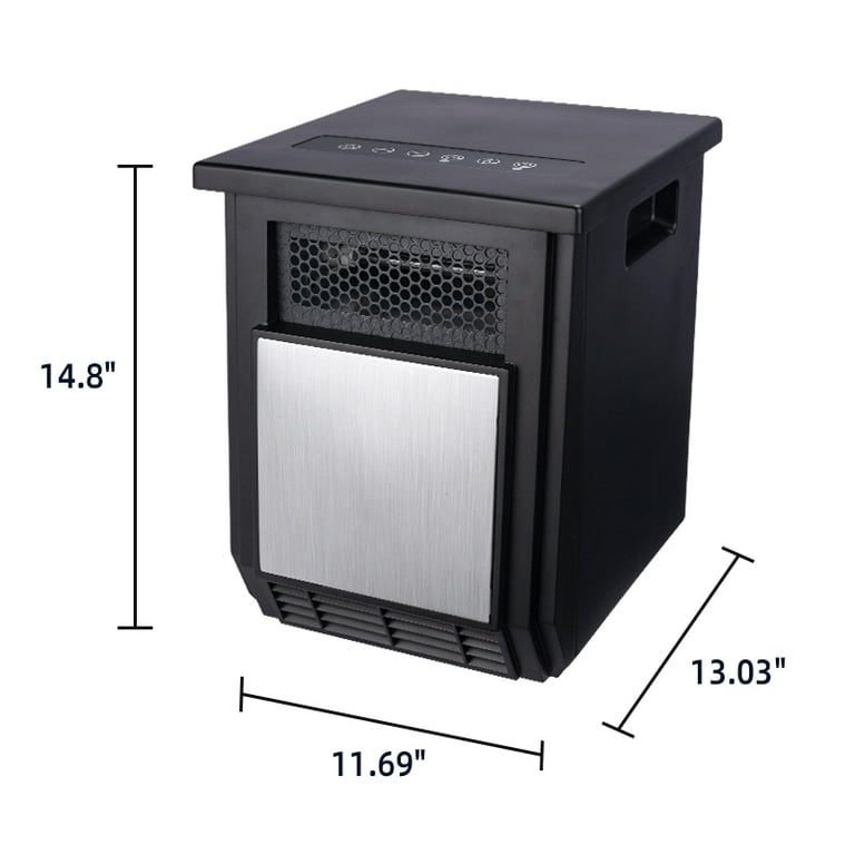 Mainstays New1500W Electric 4-Element Infrared Cabinet Space Heater for Indoor