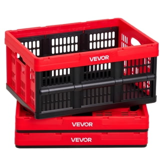 CleverMade Large Plastic Containers, Durable Stackable 62L