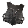 thumbnail image 3 of Hombres Medieval Knight Chest Armitido de caballero ajustable Disfraz de caballero para Knight Cosplay Negro, 3 of 8