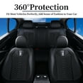 thumbnail image 6 of Coverado 5 Seats Breathable Black Seat Covers Set for Cars, Leather & Fabric Front and Back Auto Seat Protectors Full Set, Car Interior Universal Fit Most Sedans SUV Pickup Trucks, 6 of 7