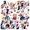 3A, variant on cartoon Cat Space Theme Stickers, Waterproof Cat Space Theme Sticker for Water Bottle Laptop Phone Cases Planner Skateboard Luggage Helmet Party Favor Decor, Ideal for Adults Teens Teacher Rewards