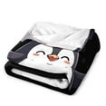 thumbnail image 3 of Penguin Deer Super Soft Blanket Flannel Throw Blanket Flannel Microfiber Blankets for Couch Bed Sofa Fluffy and Warm 60"x80", 3 of 9