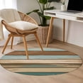 thumbnail image 4 of Round Rugs 3.3Ft, Blue Brown Green Farmhouse Round Area Rug Washable Indoor Throw Carpet, Retro Vintage Wood Soft Non Slip Circle Rug for Laundry Room Patio Home Decor Aesthetic, 4 of 8