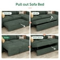 thumbnail image 5 of Marrber Reversible Modular Sofa Bed with Storage, Corduroy Green - Pull-Out Sleeper Sectional Couch, Space Saving Design, 5 of 8