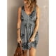thumbnail image 5 of Vestido corto sin mangas con cuello en V,Vestido corto para mujer Vestido corto con cuello en V Vestido corto con un solo pecho Rendimiento finamente ajustado, 5 of 5
