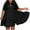 Black, variant on Dresses for Women Plus Size Dress Fashion Solid Color Lapel Single Breasted 2025 Casual Short Sleeve Shirt Dress Black