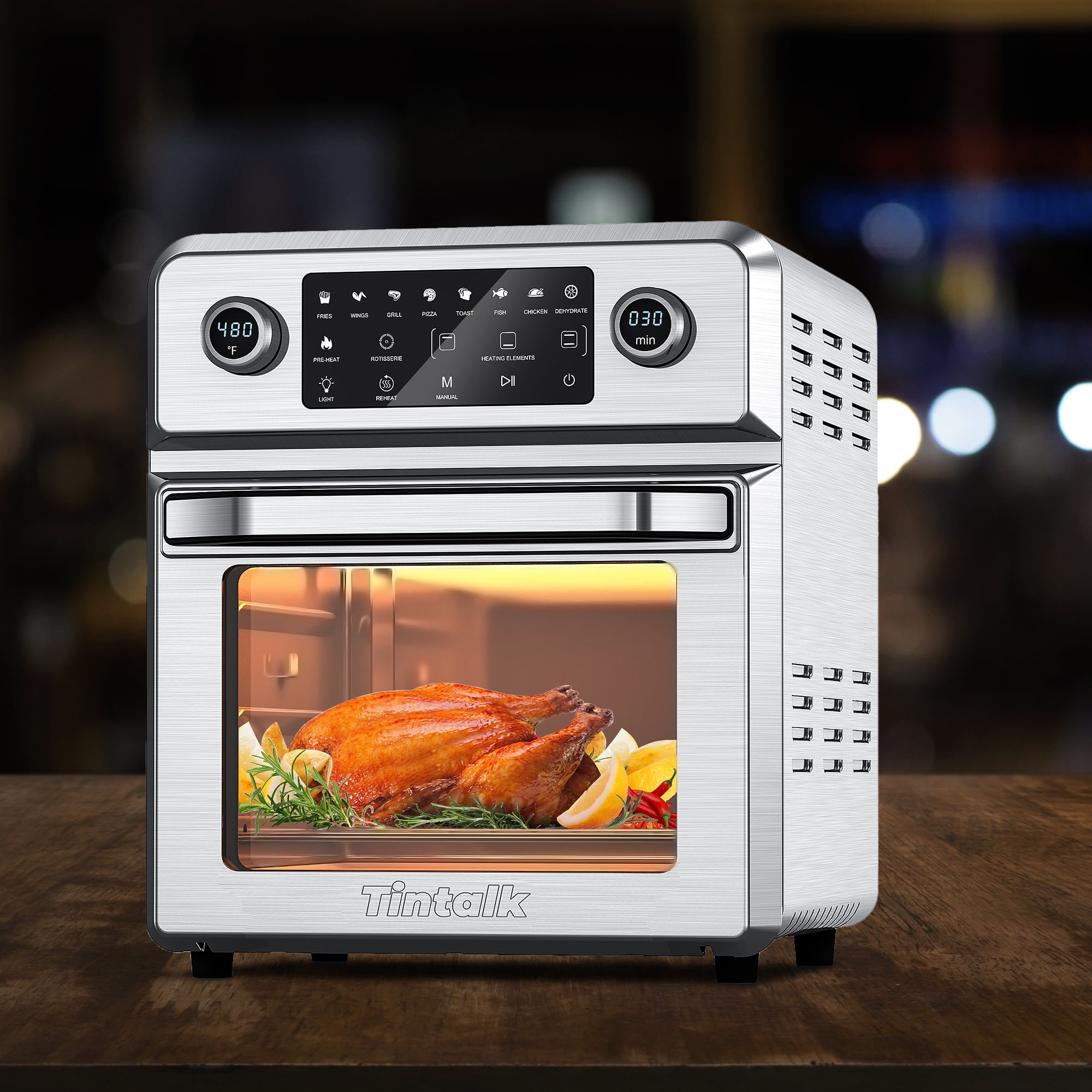 convection oven with air fryer and rotisserie