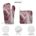 thumbnail image 4 of Colorful Marble Pattern Oven And Pot Holders Sets, Heat Resistant Pads Kitchen Decor for Cooking Baking BBQ Grilling, Christmas Kitchen Gifts, 4 of 6
