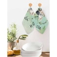 thumbnail image 2 of Happy Easter Kitchen Dish Towels for Drying Dishes Set of 4, Teal Green Spring Bunny Eucalyptus Leaves Waffle Weave Microfiber Hand Tea Bathroom Towels Quick Dry & Absorbent Towel 12x12, 2 of 7