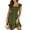 Army Green, variant on Summer Dresses for Women Casual Sleeveless Square Neck Midi Dress Ruffle Backless Swing Flowy Tiered Dress