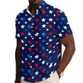 thumbnail image 2 of Hogleaql Men's 4th Of July Shirt 4th Of July American Flag Print Short Sleeve Patriotic Shirts Collared Button Down Trendy Summer Beach Workout Outfits Watermelon Red 4XL, 2 of 6