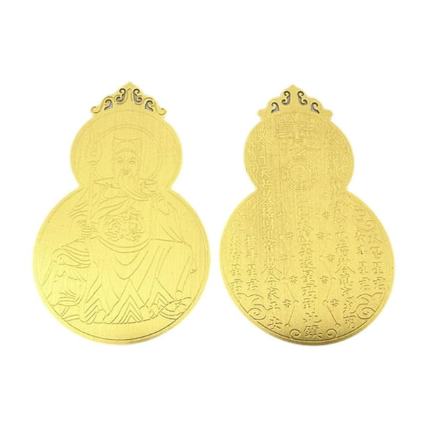 2 tarjetas de protección de Buda de metal, tarjetas doradas impresas, tarjetas de bendición para oficinas, automóviles, prosperidad, éxito, regalo de Oro