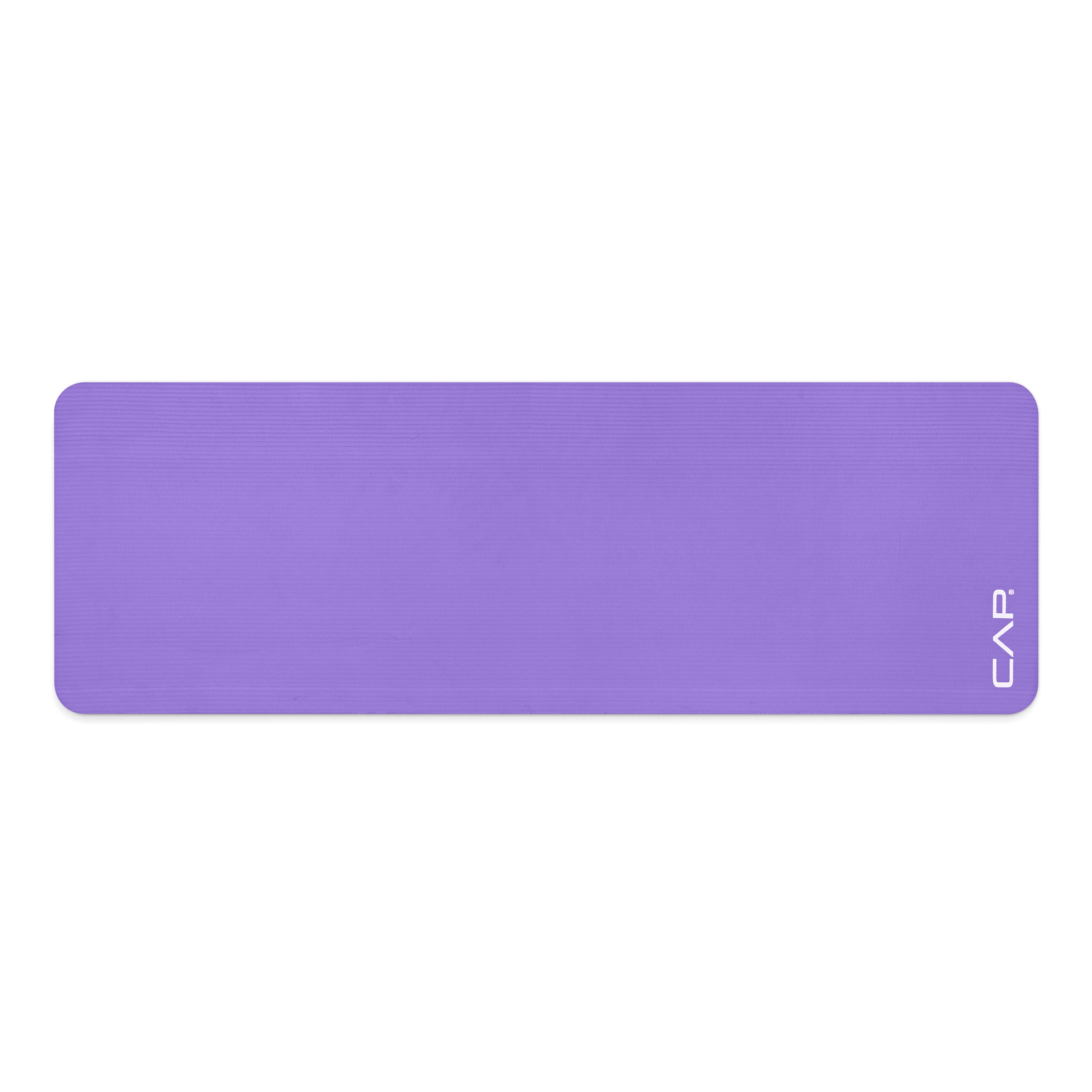 CAP High Density NBR Foam 1-inch Thick Exercise Yoga Mat with Carry Strap, 71"x24"x1" (25.4mm Thick), Purple