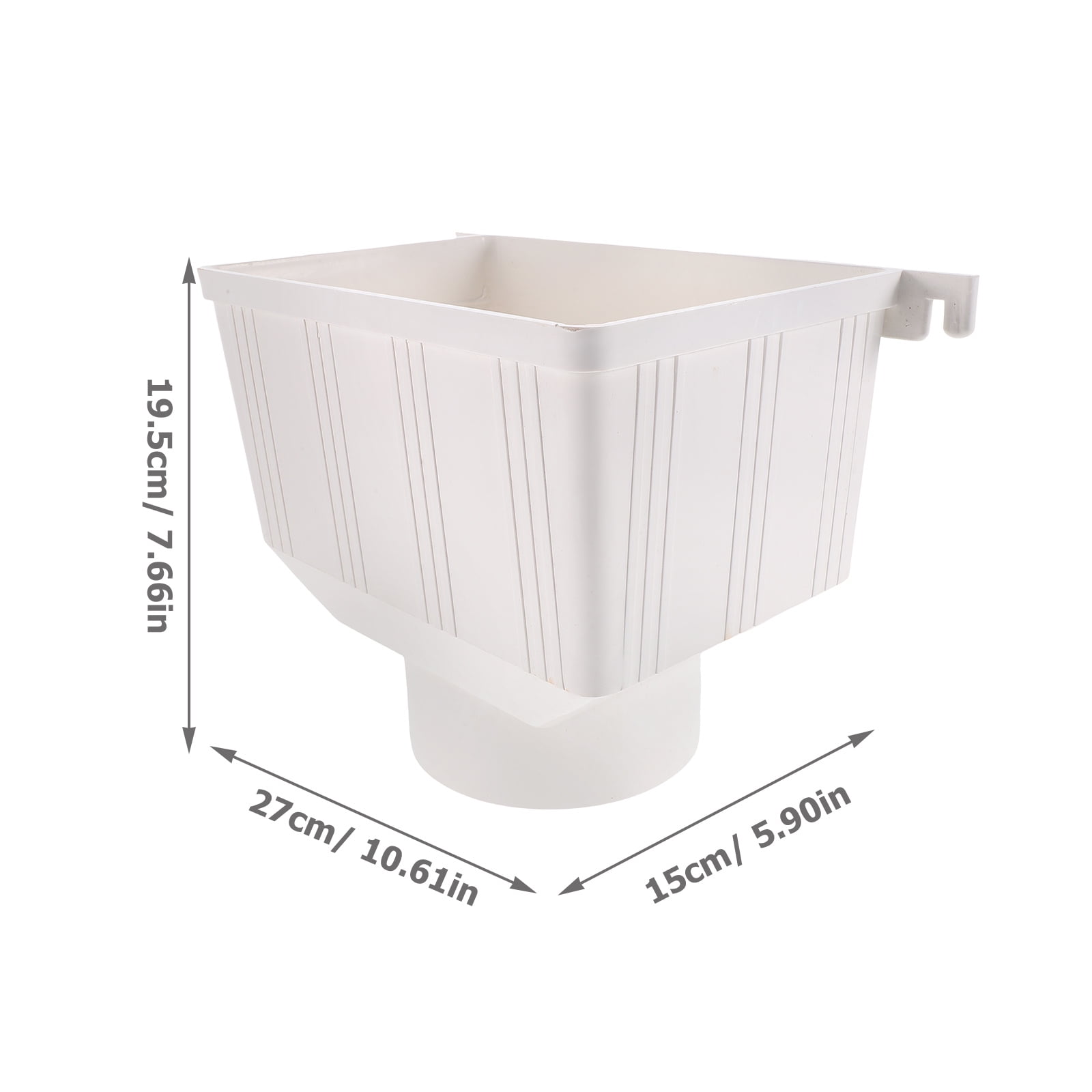 Baluue White Plastic Rain Gutter Connector Set for Rainwater Collection and Outdoor Water Management