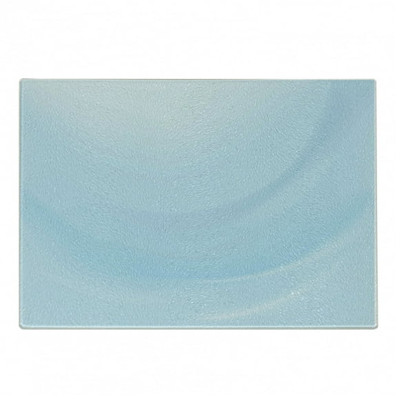 Baby Blue Cutting Board, Clean Looking Blend Blur Modern Abstract Soft Wavy Gradient Effect Illustration, Decorative Tempered Glass Cutting and Serving Board, in 3 Sizes, by Ambesonne