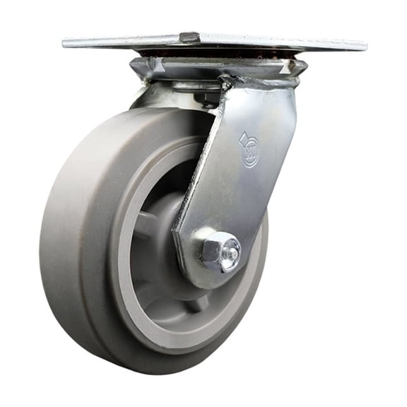 6 Inch Heavy Duty Top Plate Thermoplastic Swivel Caster with Roller Bearing SCC