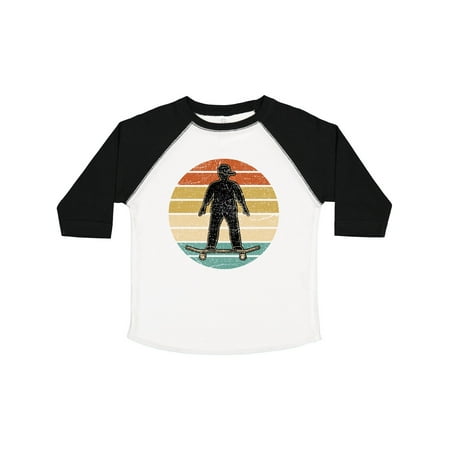 

Inktastic Skateboarding Retro Sunset Skateboarder Gift Toddler Boy Girl T-Shirt