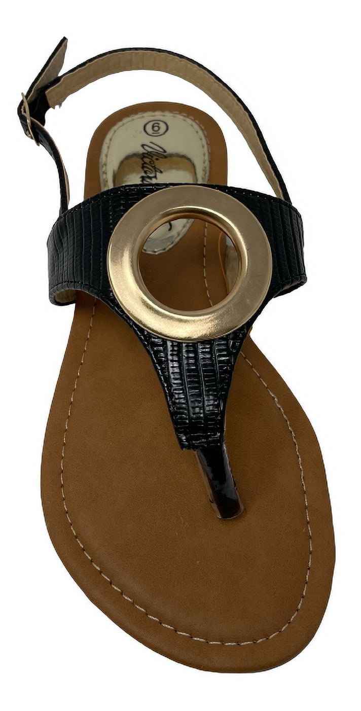 Victoria K Women's Gold Ring Sandals